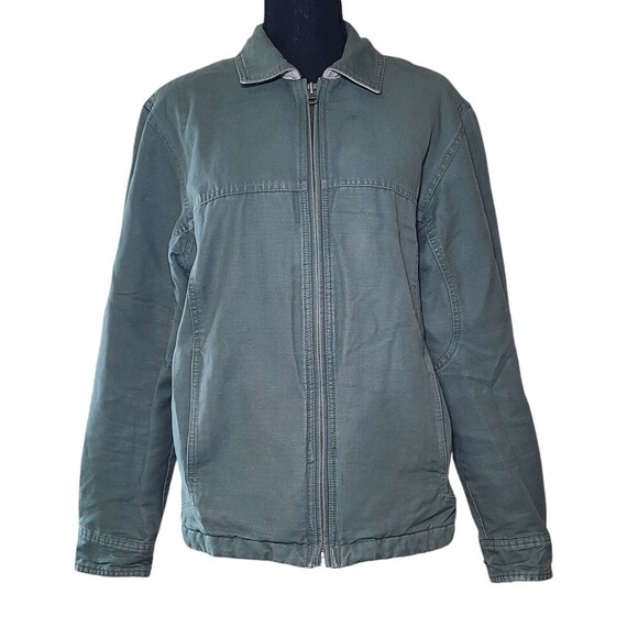 Eddie Bauer Other - Eddie Bauer 100% Cotton Zip Up Detroit Style Work Jacket Men's Size Small Green
